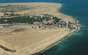 Strand am Faro de Maspalomas in der Gemeinde von San Bartolome